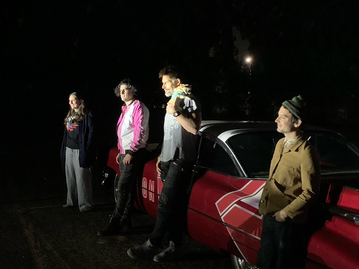 LegionMOfficial's tweet photo. We had an absolute blast at the @BeyondFest premiere of #ARCHENEMY last night! Congratulations to the cast &amp; filmmakers, and MASSIVE thanks to the #Legion who packed the Mission Tiki drive-in. It was amazing to get together again with so many of you we’ve missed. https://t.co/UfkV9SwrGq