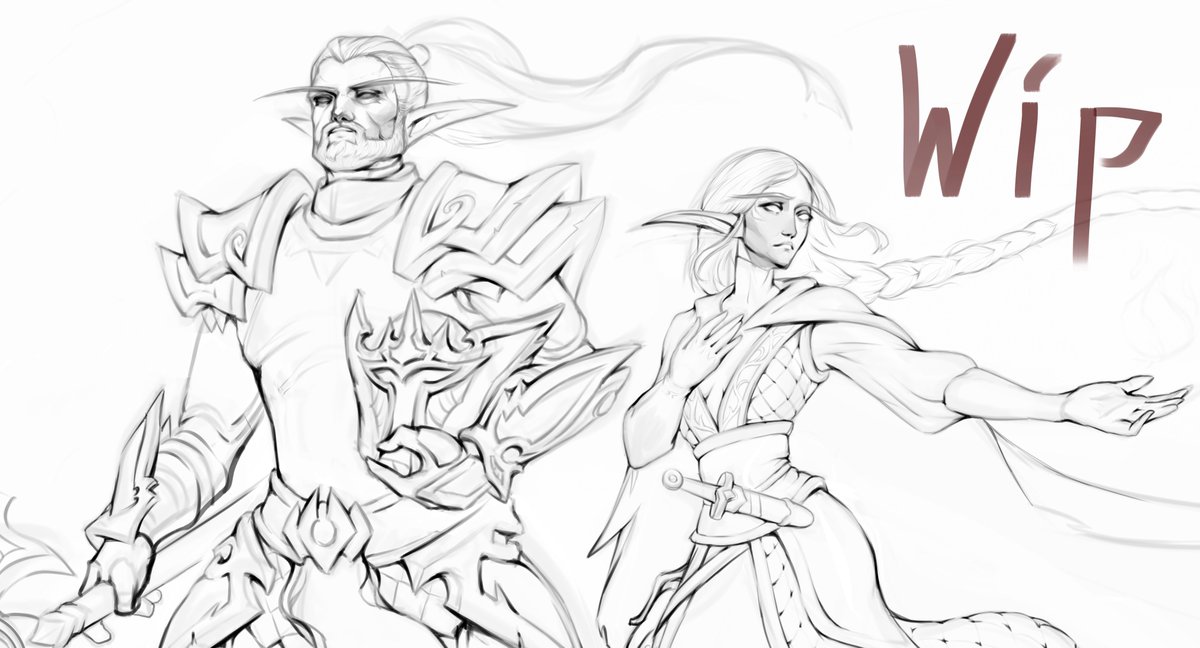 pandaspalkoj's tweet photo. Another wip with such amazing characters π
#artistsoftwitter #ArtistOnTwitter #digitalart #commission #comissionsopen #Warcraft #worldofwarcraft #OC #character #Blizzard #elf #knight #Caelir #Acrona #WIP https://t.co/mvmahiAARd