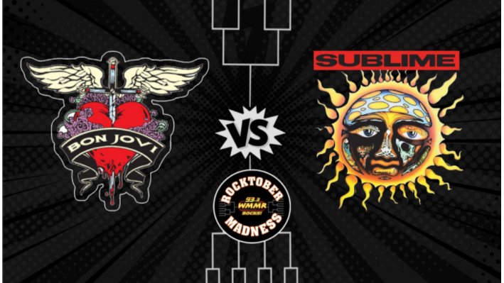 ROCKTOBER MADNESS 🗳️

Region: <a href="/PierreRobert933/">Pierre Robert</a> | <a href="/PancakeWMMR/">Pancake</a> 
Round 1: <a href="/BonJovi/">Bon Jovi</a> v <a href="/sublime/">Sublime</a> 
Voting begins at 11:30am: wmmr.com/2020/10/07/bon…