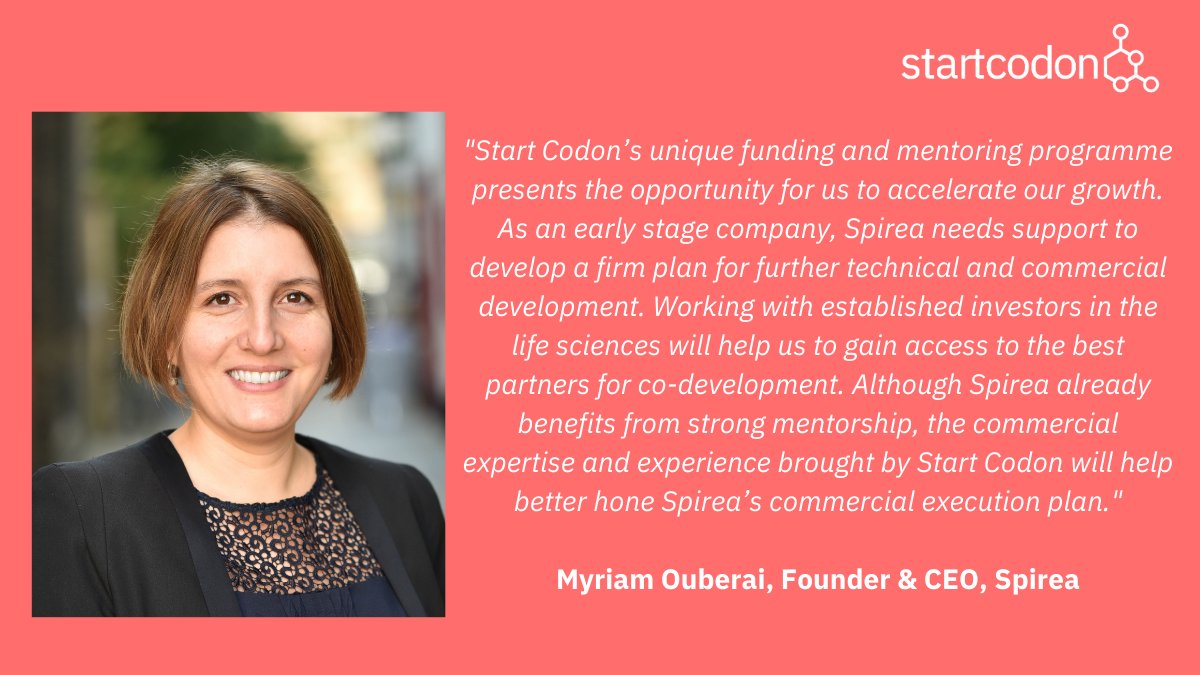 StartCodon's tweet image. We provide companies with a combination of business support services, #seedfunding, facilities, mentoring &amp;amp; access to a dedicated team &amp;amp; network of industry leading contacts. We asked Spirea &quot;Why #StartCodon?&quot; #GetToKnow