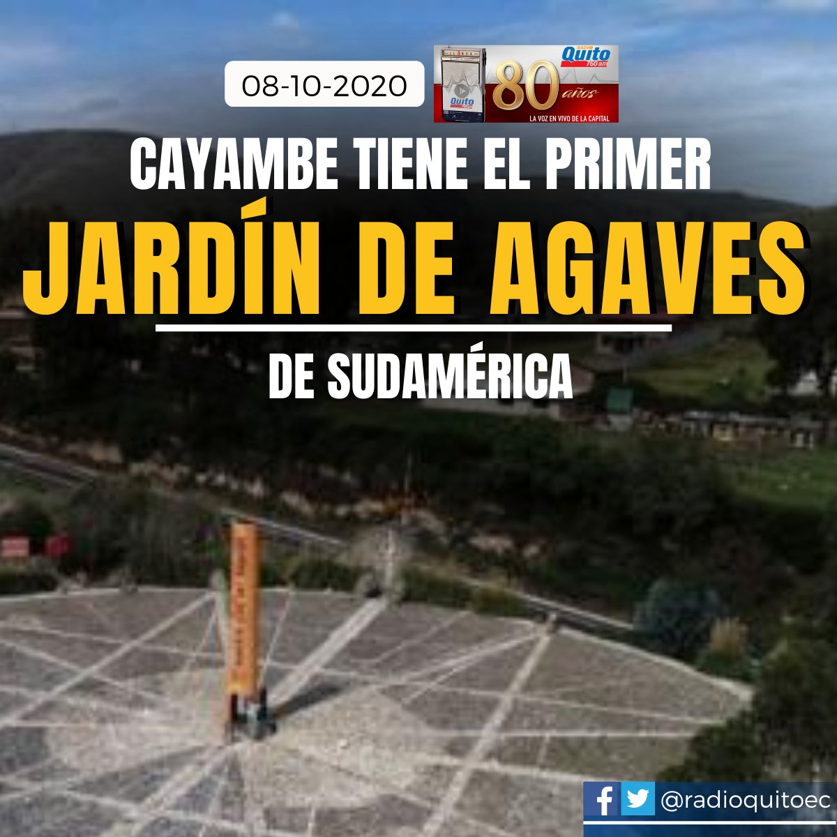 radioquitoec's tweet photo. #Agaves ornamentales, #mezcaleros y #pulqueros son parte de la colección de 30 #especies del #EquatorAgaveGarden en el #RelojSolarQuitsato, #Cayambe. Este jardín se inauguró con fines #expositivos. https://t.co/85teywFdBo
