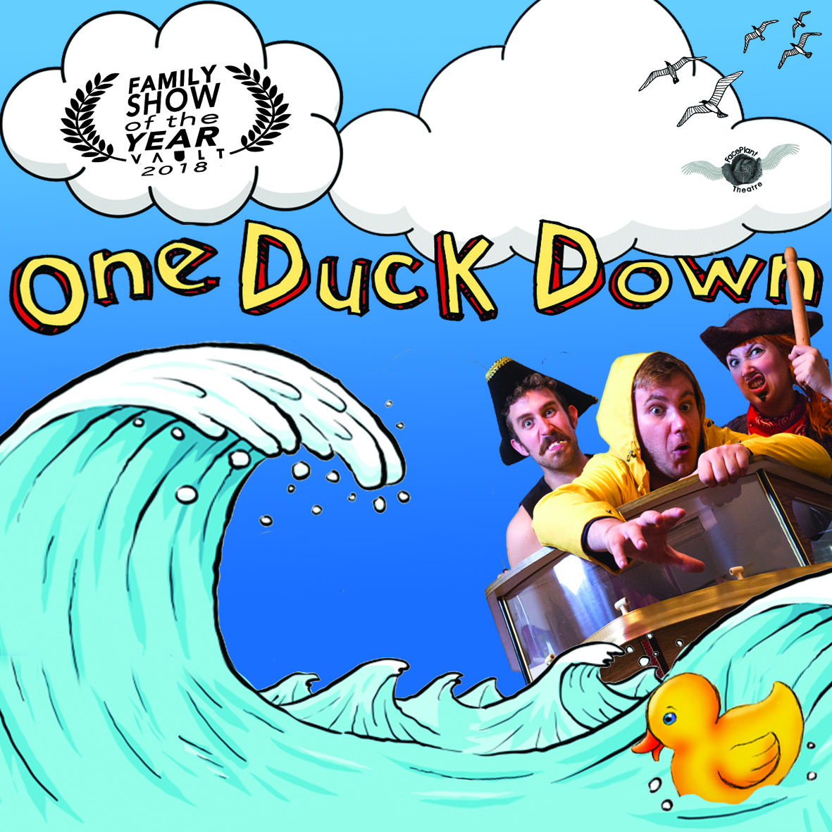OutTheatre's tweet photo. Our friends @hellofaceplant are bringing #OneDuckDown to #DazedNewWorld
An eco-adventure for all ages. 7000 rubber ducks, clowning + puppetry & a set + props all recycled from rubbish found on land & sea.
You'd be quackers to miss it!
https://t.co/NGfS3vyjS3
@ApplecartArts https://t.co/7lPmBWoro6