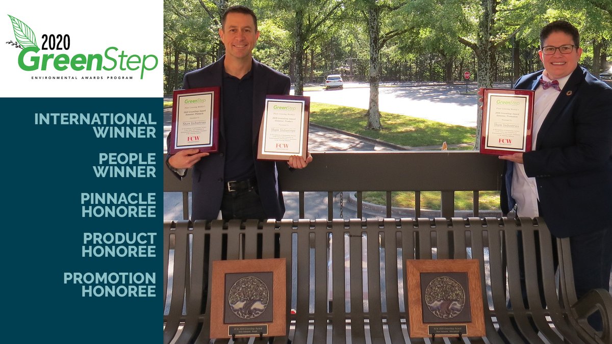 Shaw Industries (@shaw_inc) on Twitter photo Shaw Industries has earned several of <a href="/FCWMagazine/">FloorCoveringWeekly</a>'s GreenStep awards recognizing the industry’s collective contributions to sustainability, including top honors in the People and International categories and Honoree awards in Pinnacle, Product and Promotion categories. Shaw Industries has earned several of <a href="/FCWMagazine/">FloorCoveringWeekly</a>'s GreenStep awards recognizing the industry’s collective contributions to sustainability, including top honors in the People and International categories and Honoree awards in Pinnacle, Product and Promotion categories.