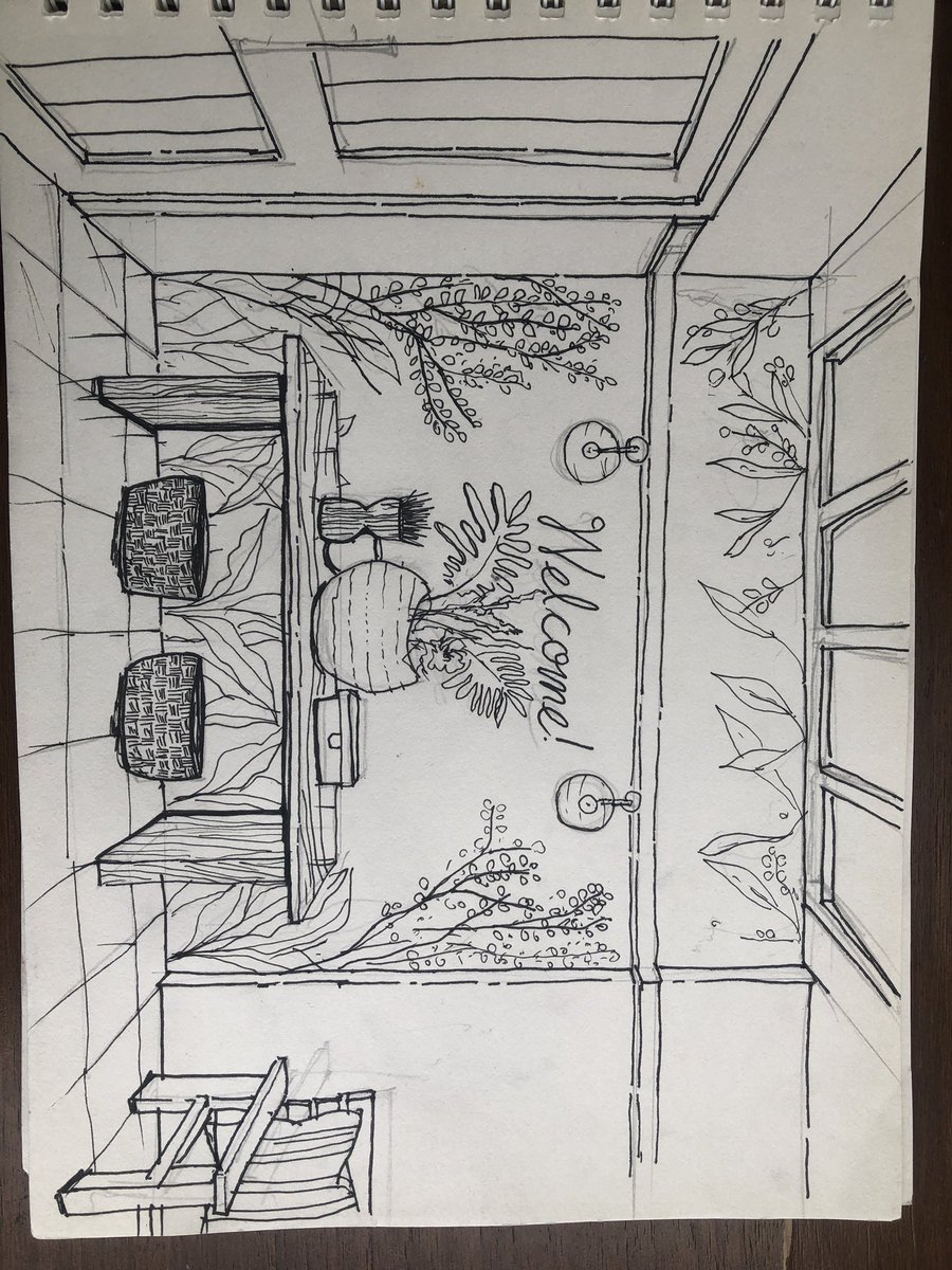 iAmMarkee's tweet image. Sketching an art direction for a wall mural project #markthatspace #designdirection