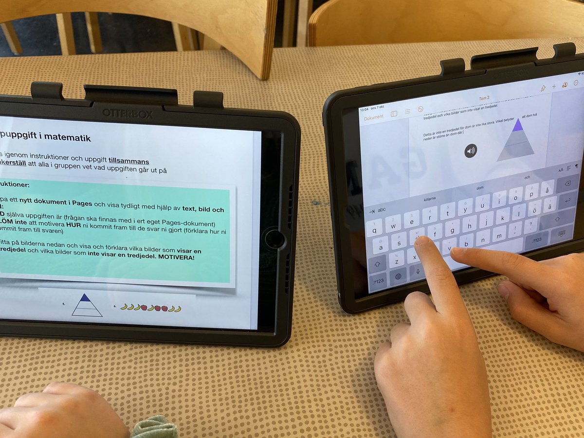 Svar på problemlösningar tagna från gamla nationella prov åk 6, visas och motiveras med hjälp av text, ljud och bild i #pages #grupparbete #tillgängligtlärande #matematik #åk5 <a href="/vaxmoraskolan/">Vaxmoraskolan</a>