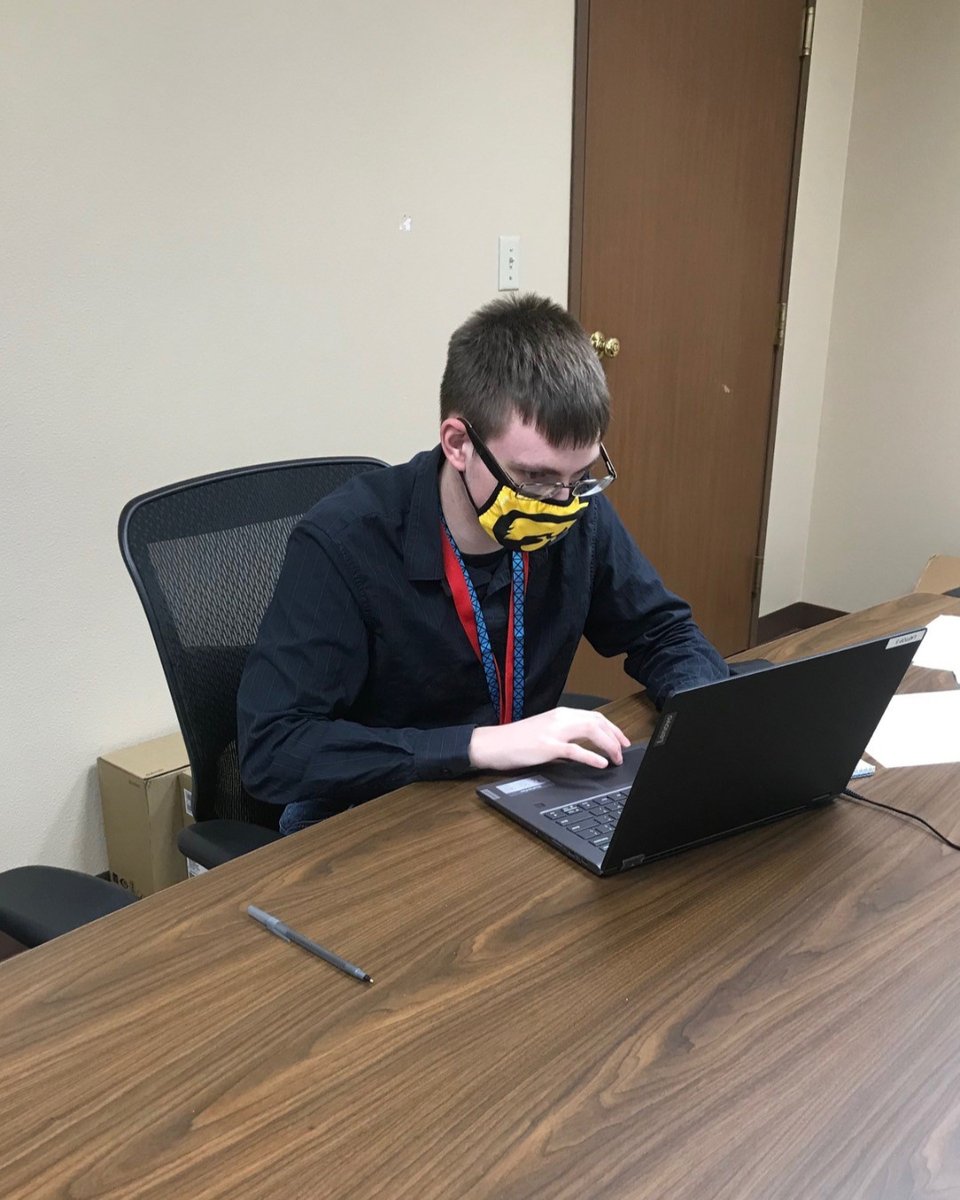 UIREACHProgram's tweet photo. Our internships are off to a great start! Second-year student, Griffin, is enjoying his experience at Access 2 Independence. We are proud of him and all of his hard work! #accesstoindependence #internship https://t.co/FDH3bHwjQI