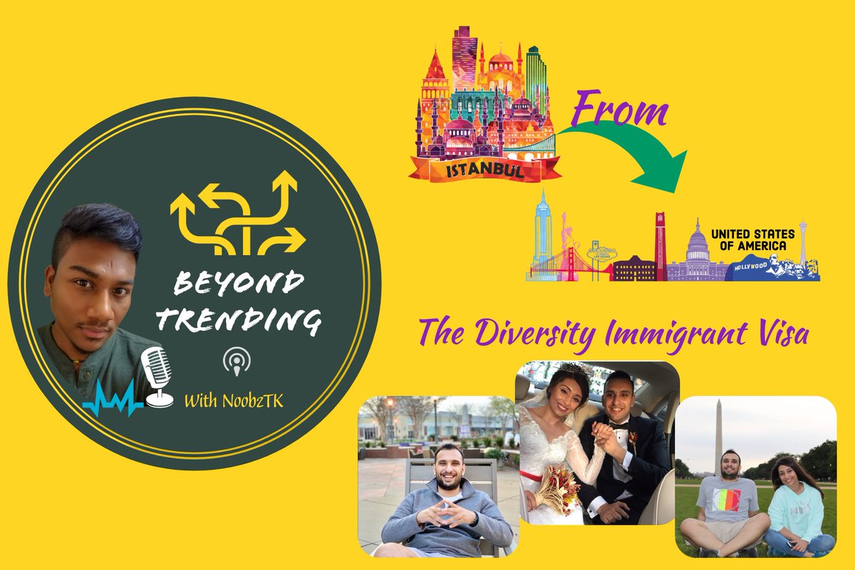 beyond_trending's tweet photo. Hey y'all! Sometimes, the best people you meet are the ones you find on your adventure!🎙Join me as I talk with @mehmetaliipsuz about his 🇹🇷✈ immigration journey to the U.S through the Diversity Visa Program!❤ Share, Listen &amp; Subscribe! #DiversityVisa

 https://t.co/USW9RkJulP https://t.co/0pvGQcNZLV
