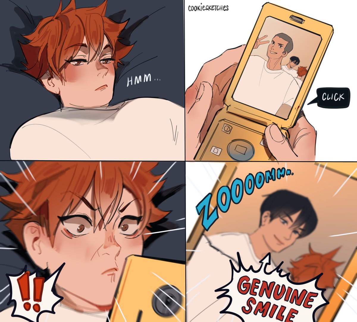 Just in time for the part 2 release Ajsjd hinata found a low quality photo of a high quality man.

#haikyuu #kagehina 