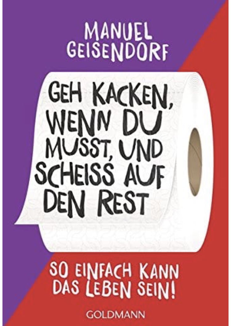 🍀🍀 Der Titel des Buches, welches ich gerade in meinem Urlaub lese, mag vielleicht etwas verstörend sein. Aber das folgende Zitat ist neben vielem Anderen grossartig: 

“Wenn du willst, dass dein Leben zu dem passt, was du bist, dann sei, wer du bist“🍀🍀

Ich sage 💣💣💣💣