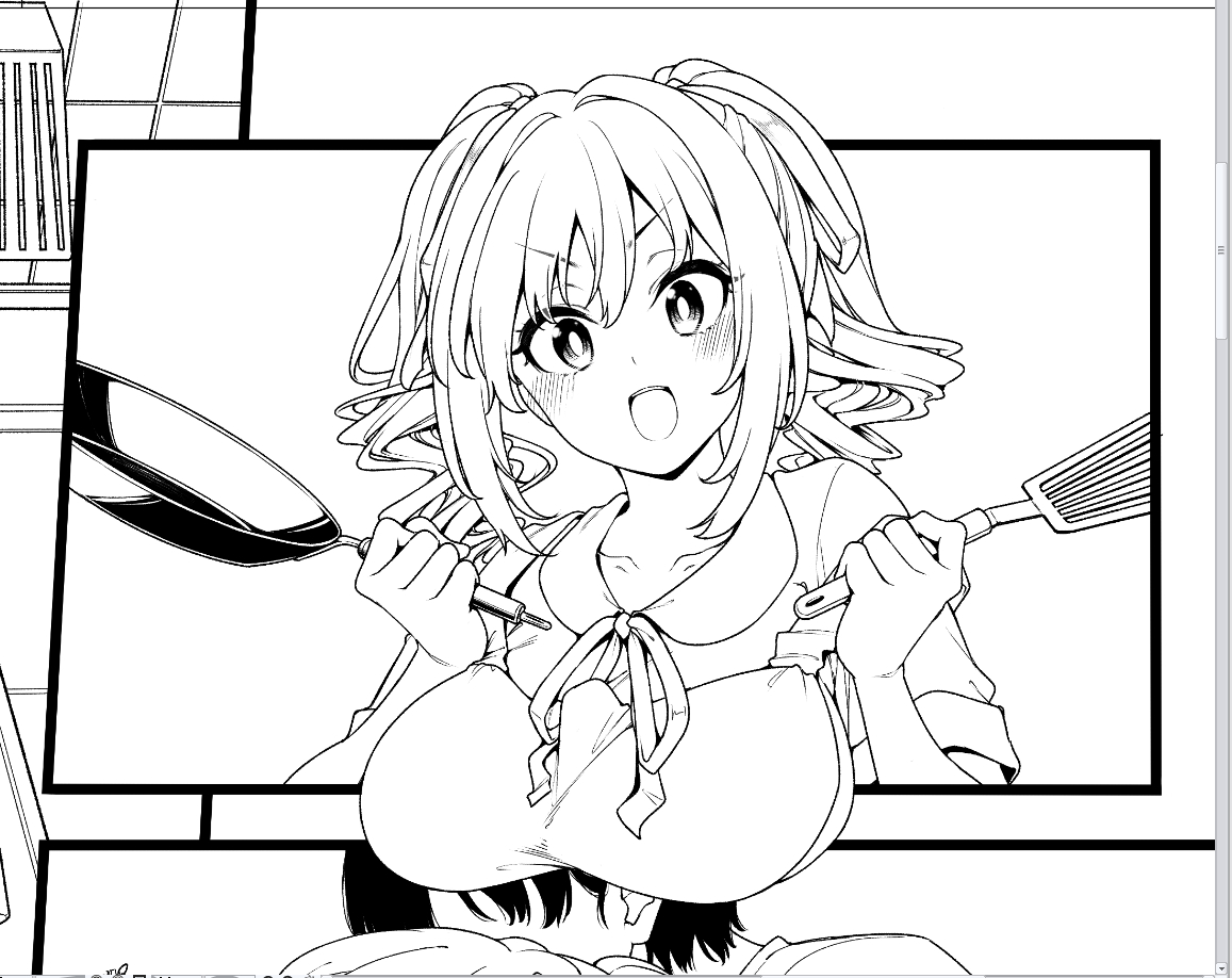 「おっぱいだけはみ出してる…」
「枠線なんて飾りです! 偉い人にはそれが分からんのです!」 