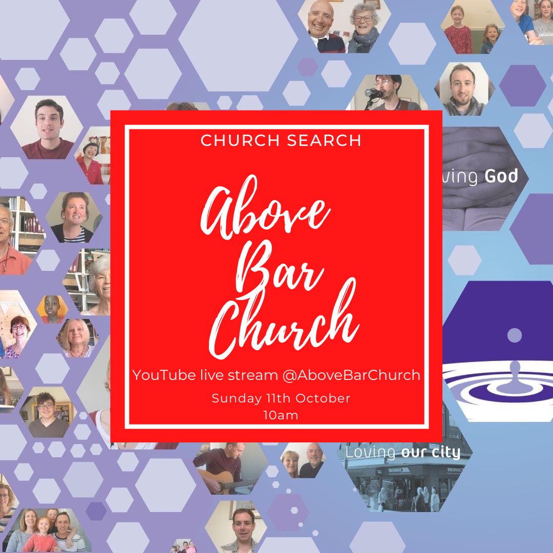 SolentCU's tweet image. This Sunday for Church Search we will be watching a YouTube live stream service from Above Bar Church at 10am. Later at 2pm join us for a meeting over Zoom to discuss the service!

Meeting ID: 859 0418 0392
Passcode: 153621