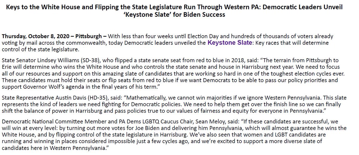 Winning the White House & flipping the PA legislature run through western PA! @MeloySM @LindseyForPA & I have teamed up to support @NickforPA @EmilySkopovPA @LissaforPA @JulieSlomski @MicheleKnoll44 @danielforpa candidates from Western PA! Donate! Now! 
secure.actblue.com/donate/westpa2…