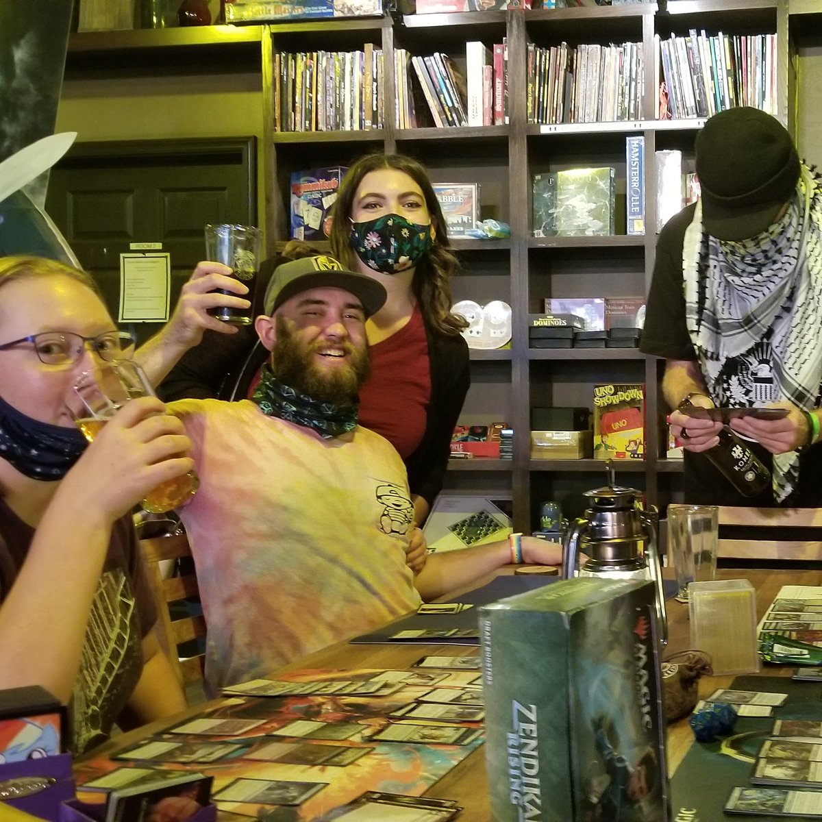 ShortRestTavern's tweet photo. TRIPLE DRAFT THURSDAYS is today! Three packs, three draughts (including a blueberry cider and MEAD), starting at 3PM. Orcs, elves, dwarves, Godzillas and all Black Lotuses welcome! Come support our #MTG community at TGG/Short Rest Tavern. #Tucson #tabletopgaming #Arizona https://t.co/smglouNiYI