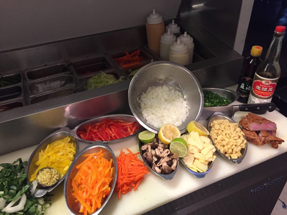 Getting the ingredients ready to make soup! Always made fresh from scratch!