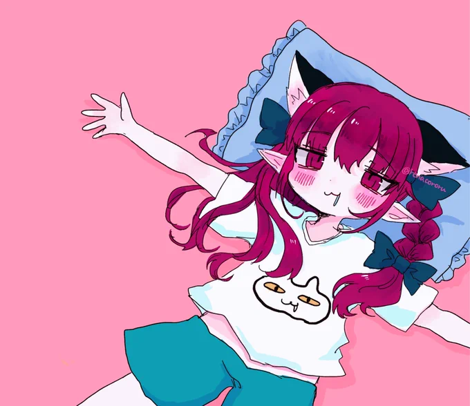 まだやることあるけど寝転んだら動けなくなったおりんちゃん 