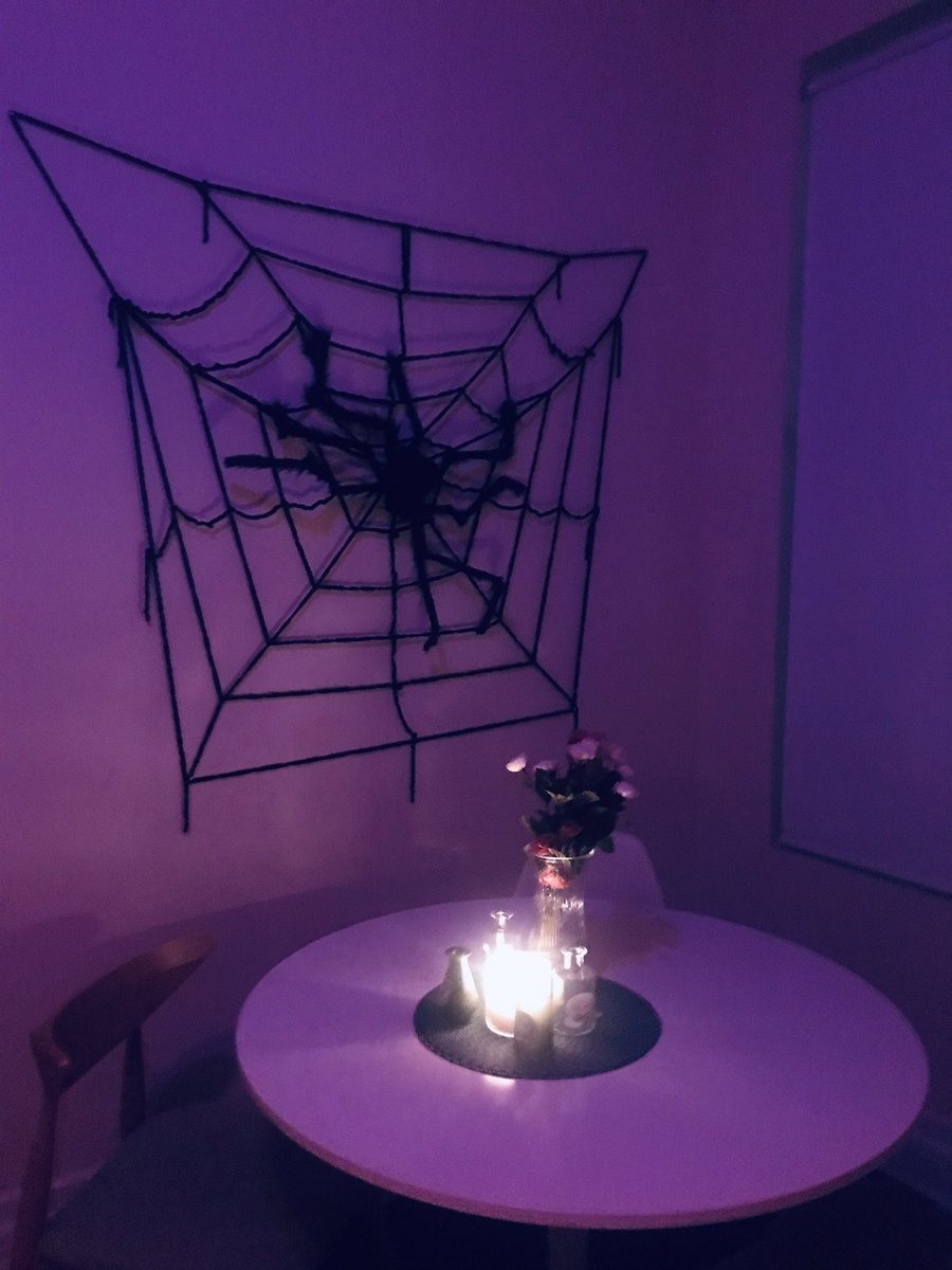M_lamourt's tweet photo. I just wanted to show y’all how I’m living for the entire month of October. 
#spookyseason https://t.co/ULdM49HcZQ