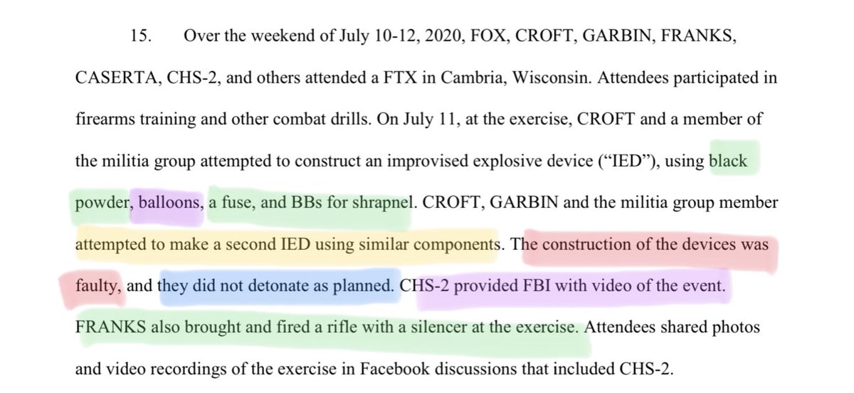 These muppets used balloons to make IEDs that didn’t work. And they documented it with pics and videos. That they posted to Facebook? And apparently it was “bring your felony to crime plotting camp” day. Go ahead FRANKs, show everyone your illegal weapons modifications