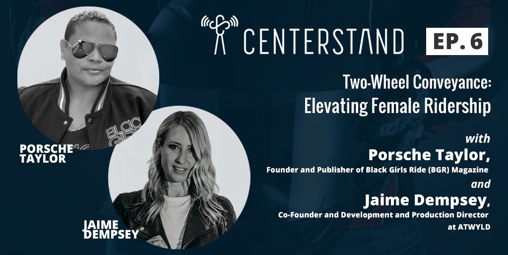 Community is the cornerstone of being a rider. New drop of the Centerstand podcast on elevating female ridership available now. Listen for actionable insight from <a href="/porschetaylor/">Porsche Taylor</a> of <a href="/blackgirlsride/">Black Girls Ride Mag</a> and <a href="/Jaime2wheels/">Jaime Dempsey</a> of <a href="/atwyld/">ATWYLD</a>  bit.ly/CenterstandEp6 #ContinueTheRide