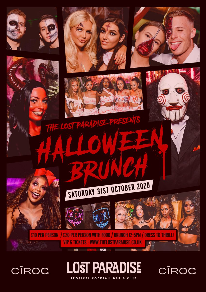 🎃 Raise hell in Paradise with us this Halloween as we deliver a devilishly delicious brunch for all of our Lost Souls! 

Tickets >> bit.ly/3nuq5XP