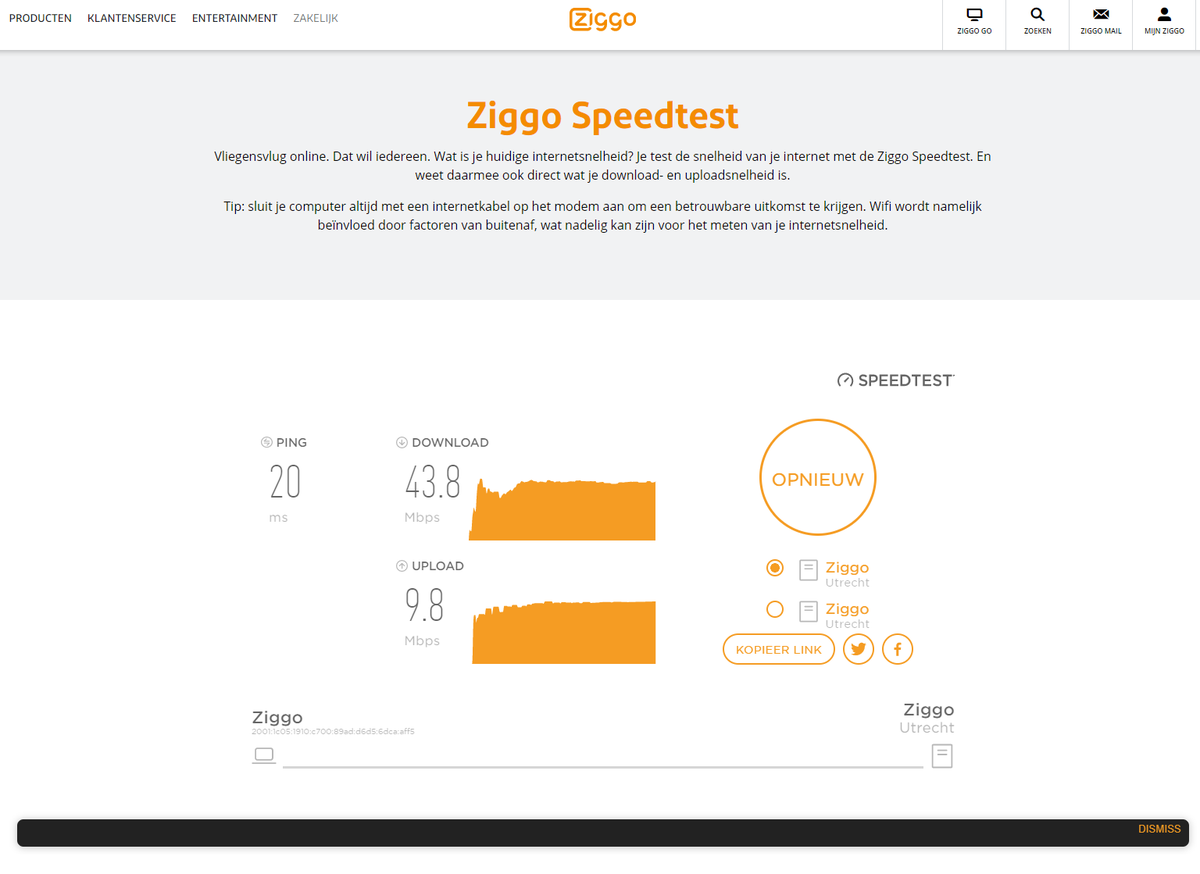 ziggo download traag