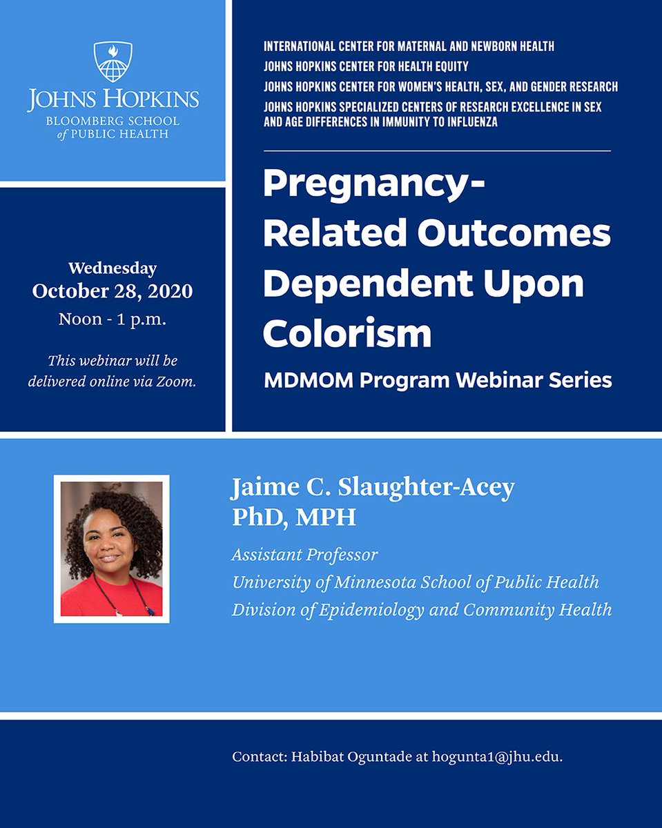 MDMOM Program (@md_mom_) on Twitter photo Save The Date !
<a href="/MD_MOM_/">MDMOM Program</a>
Webinar Series on October 28 at 12:00pm ET.
@DrSlaughter99 will be leading a discussion on Pregnancy-related Outcomes Dependent Upon Colorism
Register Today!
us02web.zoom.us/webinar/regist… Save The Date !
<a href="/MD_MOM_/">MDMOM Program</a>
Webinar Series on October 28 at 12:00pm ET.
@DrSlaughter99 will be leading a discussion on Pregnancy-related Outcomes Dependent Upon Colorism
Register Today!
us02web.zoom.us/webinar/regist…