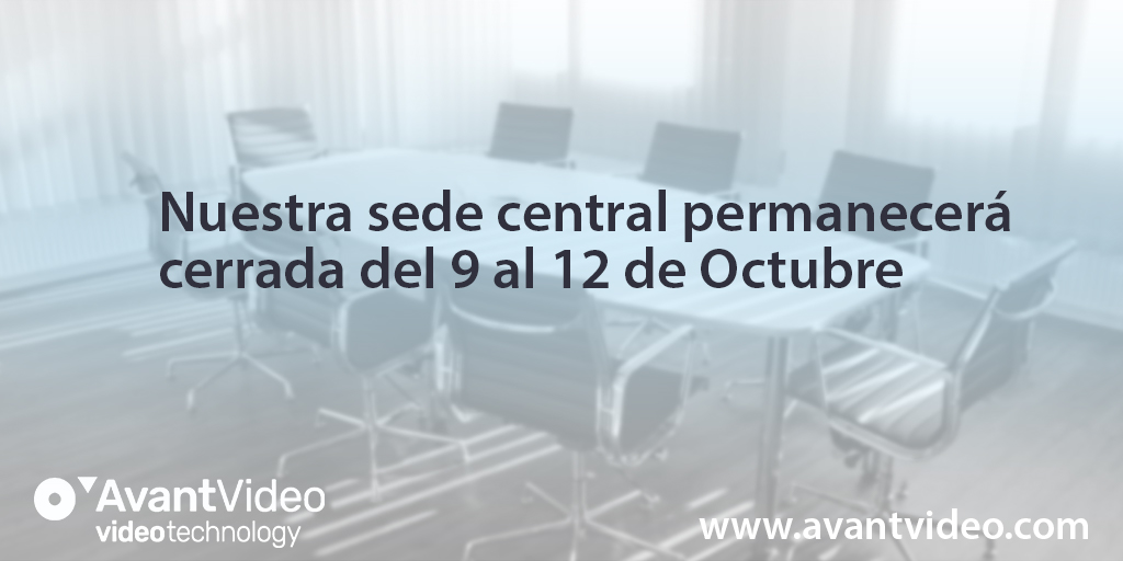 AvantVideoTech's tweet image. 📆Horario Festividades

✅Del 9 al 12 de octubre estaremos cerrados.

💻Pero recuerda que nuestra tienda online siempre esta abierta: avantvideo.com