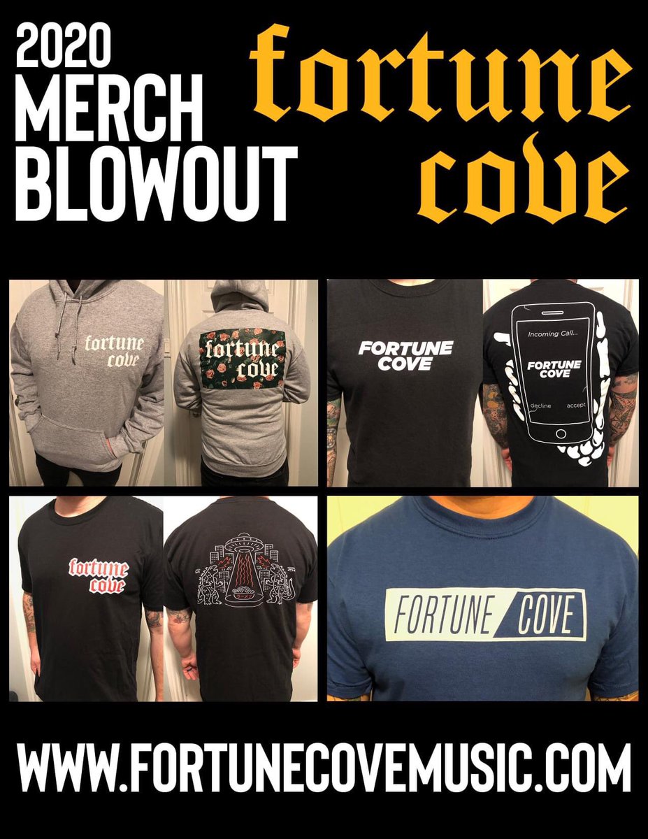 Had some payment issues on our merch store, but everything is good to go now! Get those orders in! fortunecovemusic.com