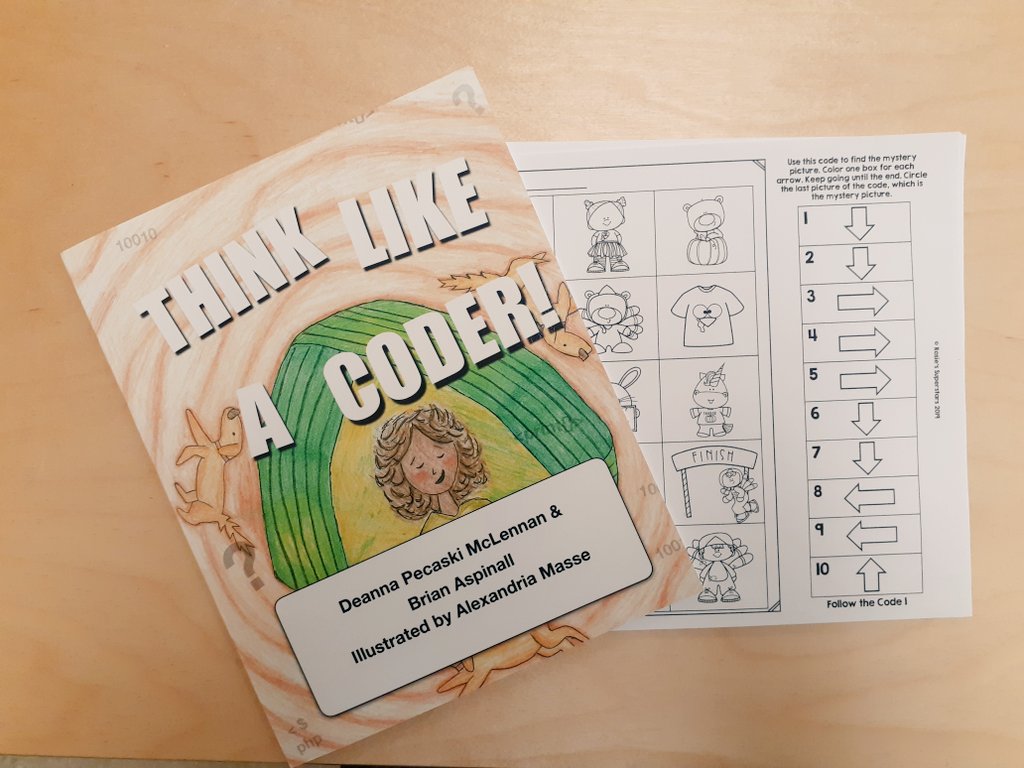 miss_arruda's tweet image. Today we read @McLennan1977 and @mraspinall book "Think Like a Coder", and discussed how coding is all around us. We then engaged in unplugged coding to find a mystery Thanksgiving item.🦃 Lots of excitement this morning! @qvhwdsb @PasianSue #math #unpluggedcoding