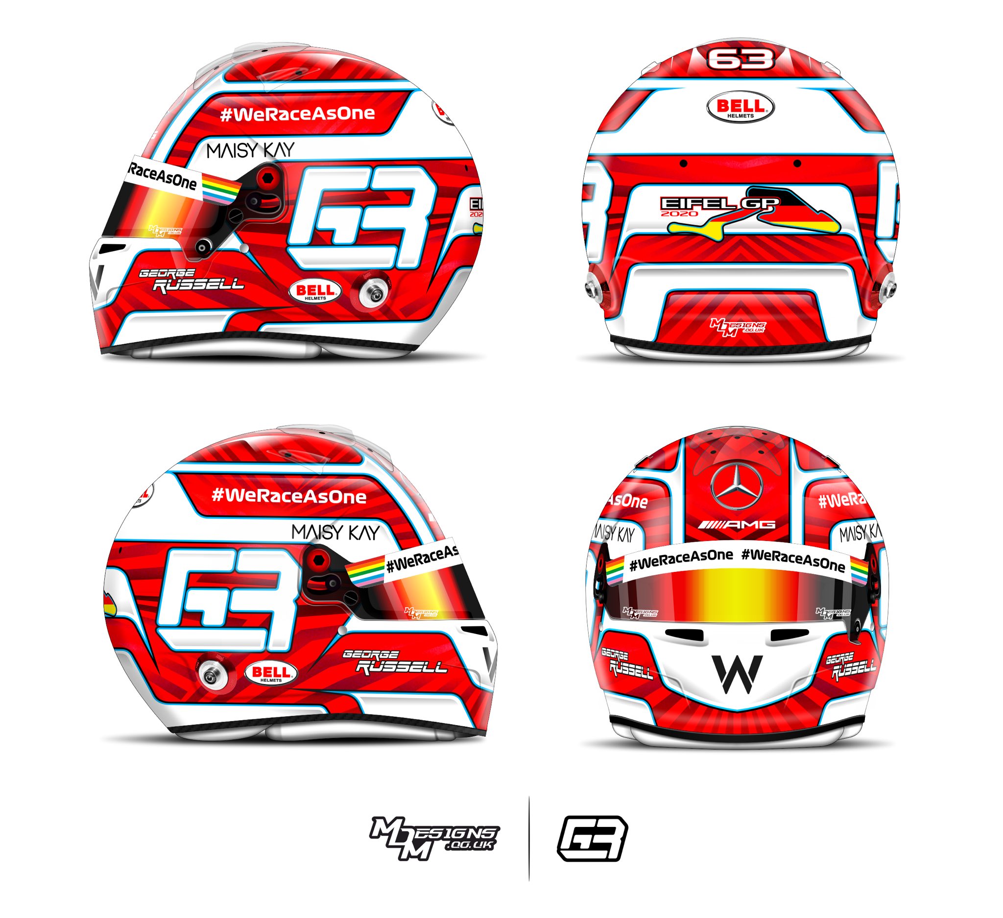 George russell hotsell helmet 2020