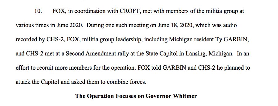 THEY PLOTTED ON CAPITOL GROUNDS: On June 18, some militia members charged today in a plot to kidnap  @GovWhitmer met at a Second Amendment rally at the Capitol, the FBI says.Lansing Pulse headline that day: "Protesters from the left and right mix peacefully at the Capitol"