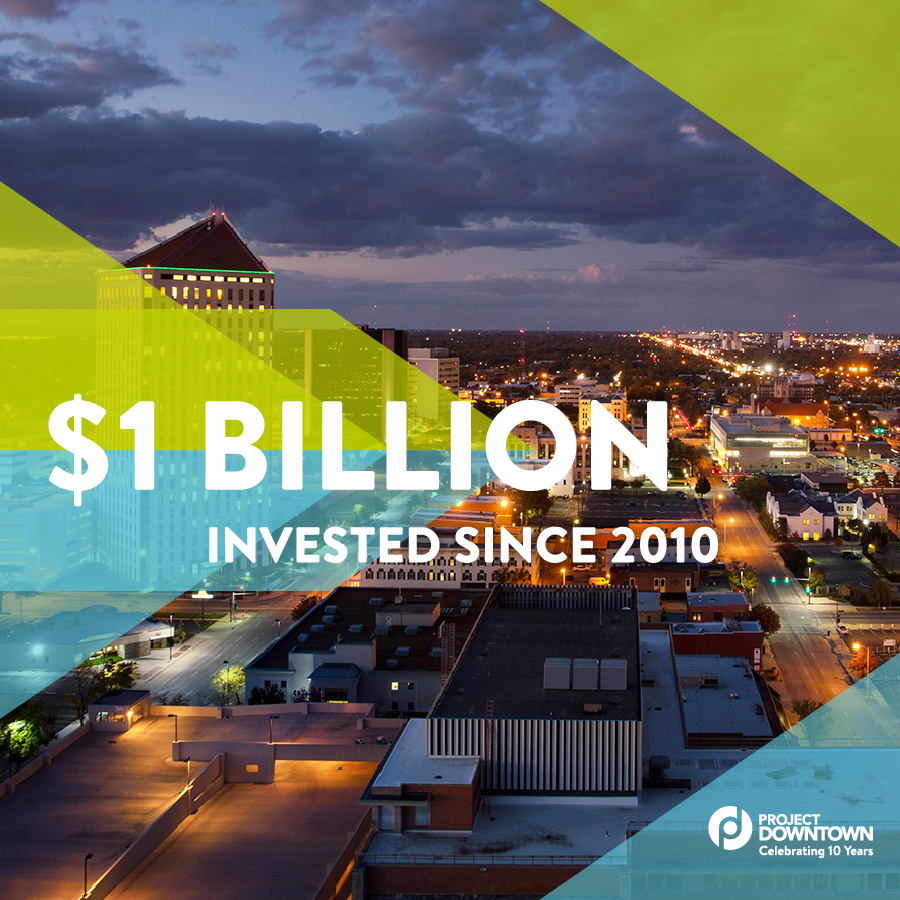 DowntownWichita's tweet photo. Over the past decade, Project Downtown has driven over $1 billion of investment in the urban core. Discover the transformation at https://t.co/WShdZ4ZK1S #DowntownWichita #10YearsOfProgress https://t.co/Nd9hZPtAmD