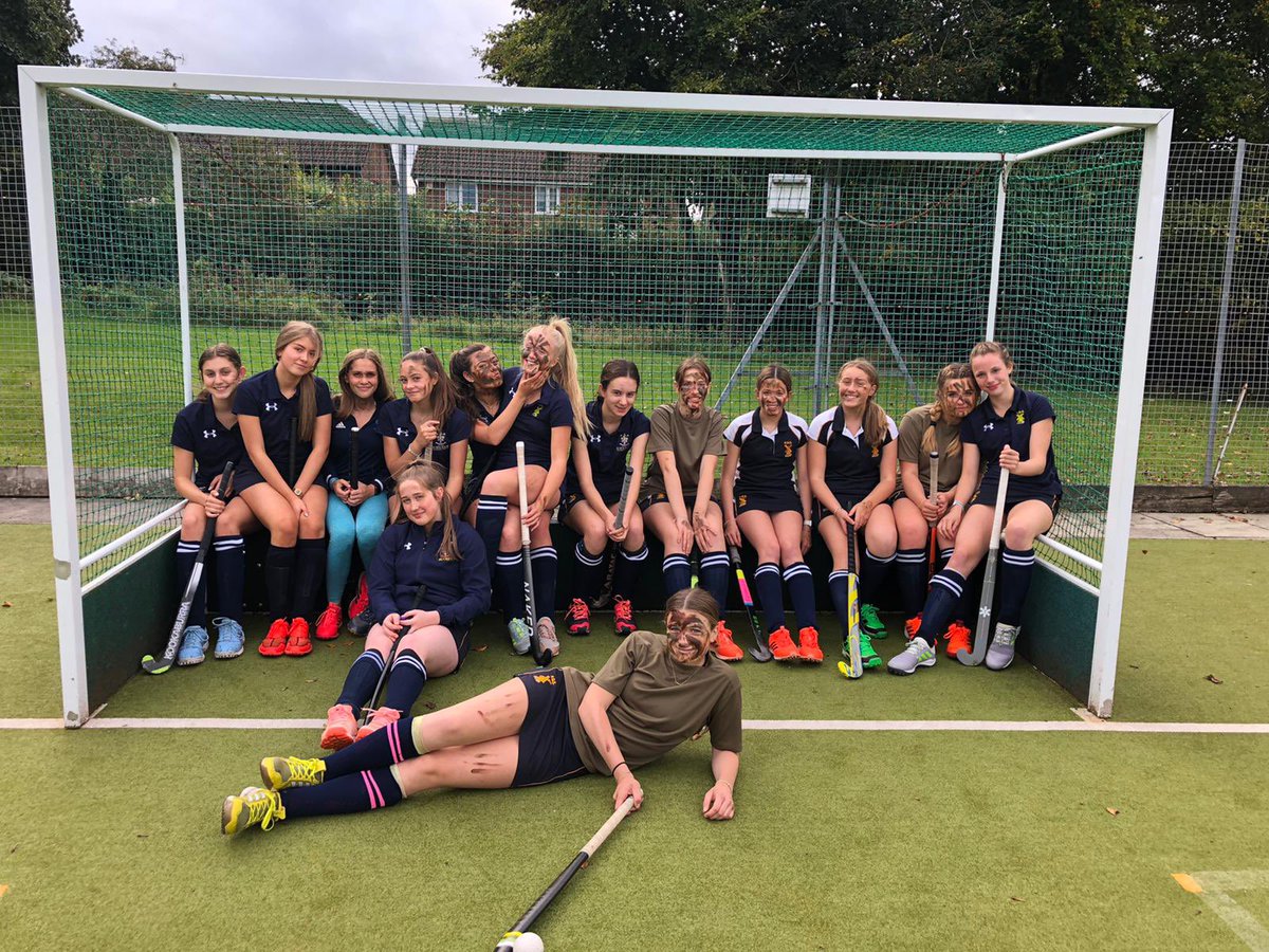 KGSHockey's tweet photo. Cross curricular? 🤔 @KirkhamGrammar U15 Hockey training mixed with CCF... we could be onto something here, if defenders can’t find them to make a tackle! 🤭 #multitalented @KGSCCF https://t.co/jALXhTFU33