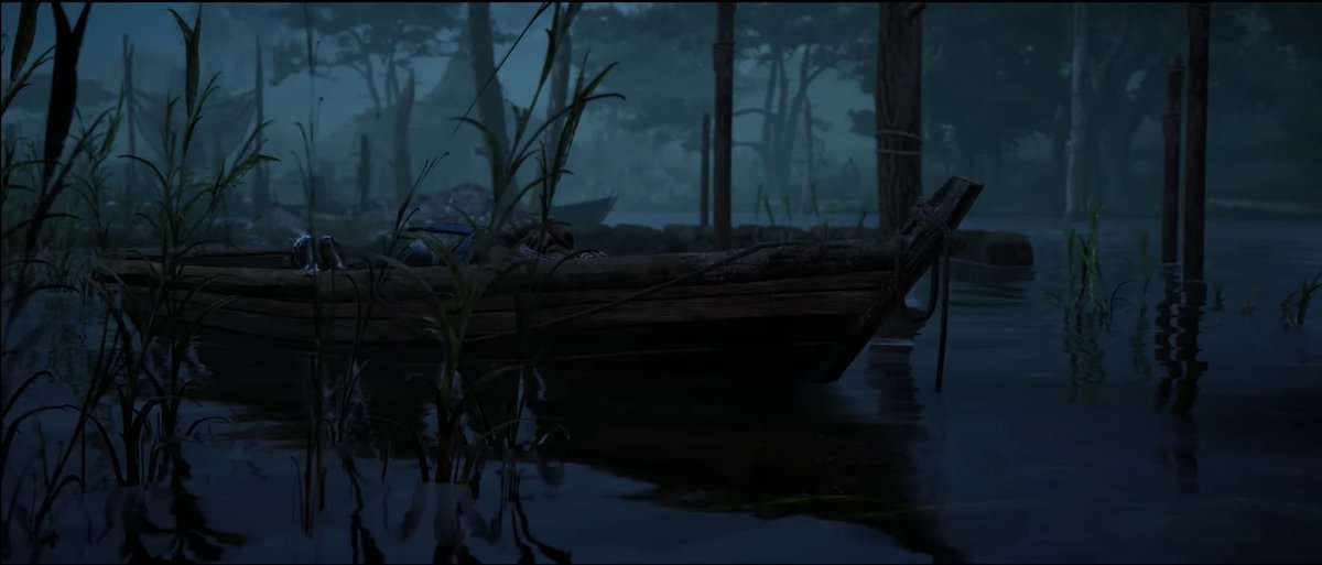  #AssassinsCreedValhalla    #AssassinsCreed    #ACFacts:In  #ACValhalla, we see a Funeral Pyre happening w/ a small boat. Most Ritual boats were small bc they would waste  if Vikingwas.Theory: the  person in boat might be close to Eivor, but not of high status.9/10