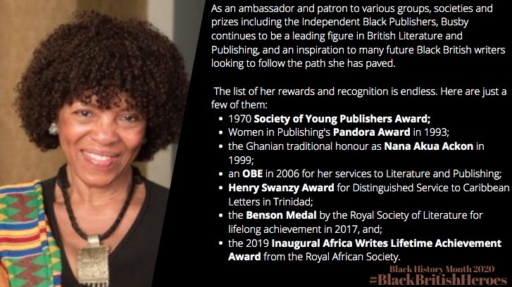 Day Eight of Black History Month Here’s a few facts about our next Black British Hero: Margaret Busby OBE  #BlackHistoryMonthUK    #BHM    #BlackBritishHeroes  #BlackHistoryMonth  