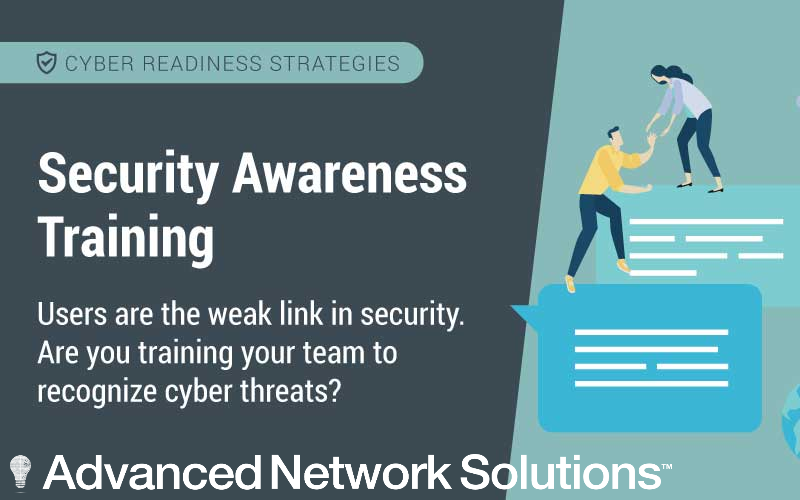 ANSolutions's tweet photo. People are the weakest link in security. Instituting security awareness training can significantly reduce the probability of user-related errors and exposures. Get started developing a security-first culture with user training with our AdvancedProtect. Call for a free assessment. https://t.co/7OXYt9Ev0D