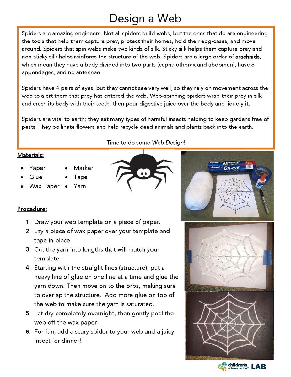 Spiders are amazing engineers!  Learn their secrets and build your own web.