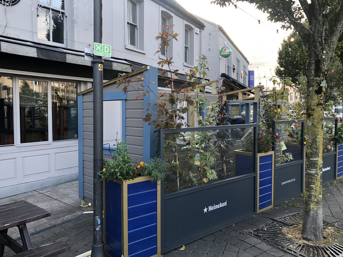 torban69's tweet photo. The Crawford Bar on Anglesey St constructing outdoor pods so they can continue to serve their customers as the temperatures drop. The efforts so many businesses are going to in order to continue trading in #Cork is so admirable. https://t.co/TM0F3LHTdr