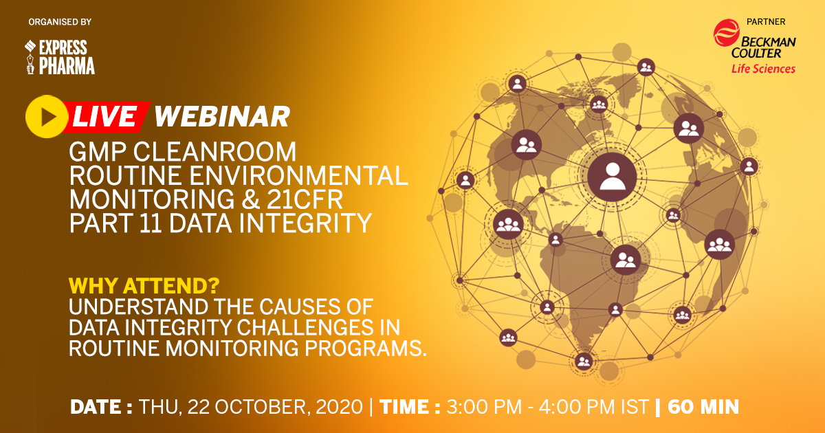 ExpPharma's tweet photo. Understand the causes of #DataIntegrity Challenges in #RoutineMonitoring programs. Join #LiveWebinar on 'GMP Cleanroom Routine Environmental Monitoring & 21CFR part 11 Data Integrity', on 22nd Oct 2020 @ 3:00 PM IST. https://t.co/ozEKHOyqMT @BCILifeSciences @Viveka_Roy @rbhatkal https://t.co/UObw60ZRgm