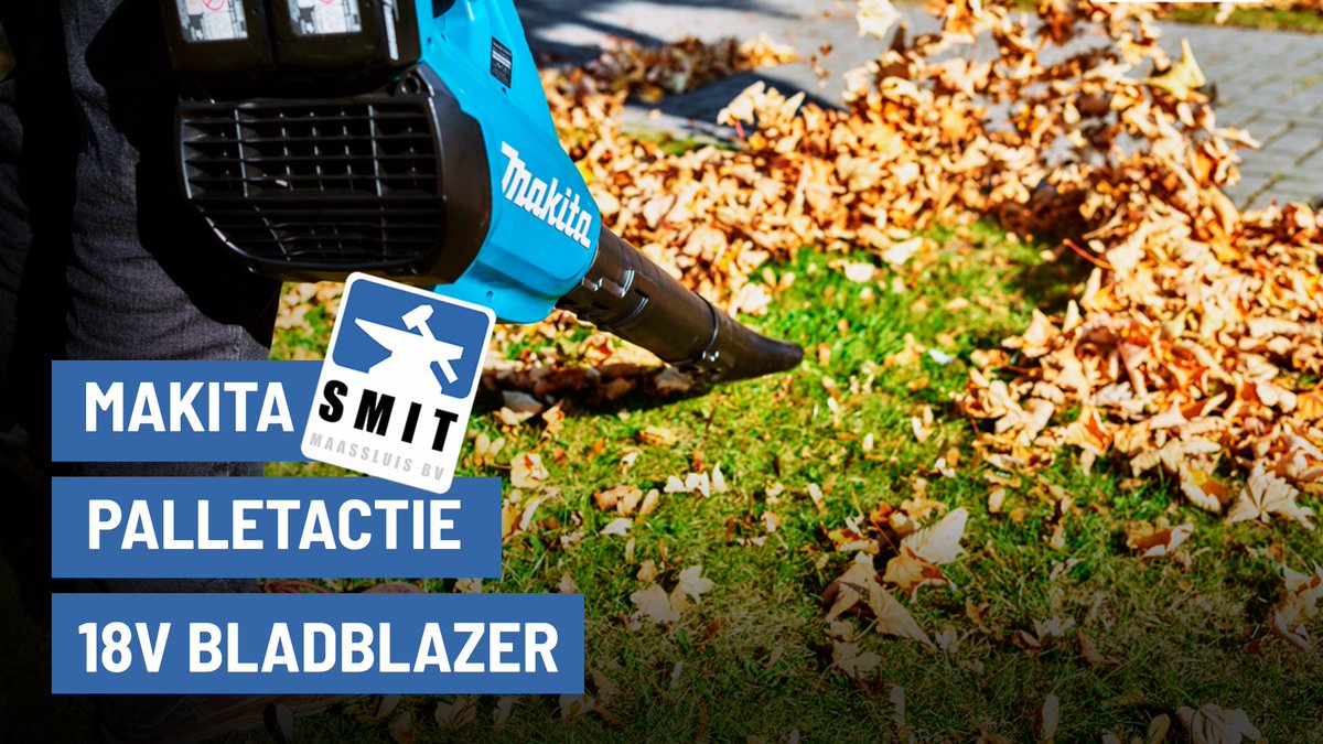 smitjedesmid's tweet photo. Heel leuk die herfst...alleen jammer van alle bladeren! 🍂Smit heeft daarom een actie op de bladblazers! Shop ze nu voordelig en krijg een accu cadeau 🎁  #makita #makitapalletactie #bladblazer https://t.co/yJqMEejBmF https://t.co/DdmevyuDCi