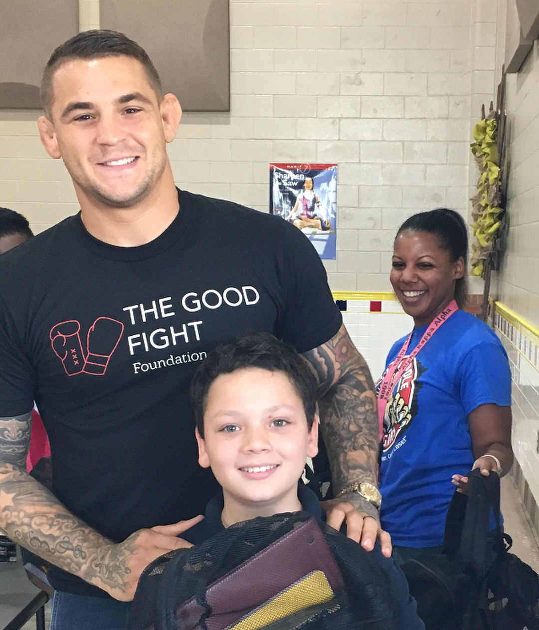 MMA news: Dustin Poirier, The Good Fight Foundation distributes 1000 backpacks to school children