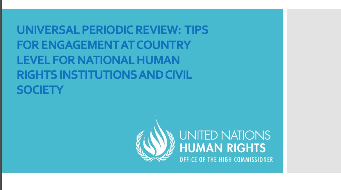 Ganhri1's tweet photo. Want to receive tips for your #UPR engagement? Check out this new tool developed by the #UPR branch of @UNHumanRights in collaboration with @Ganhri1 and @UPRinfo 

https://t.co/McjDMbVnbe https://t.co/t5QlvgrlNj