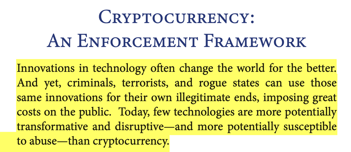 4/ The epigram at the top of the report conveys a balanced approach.