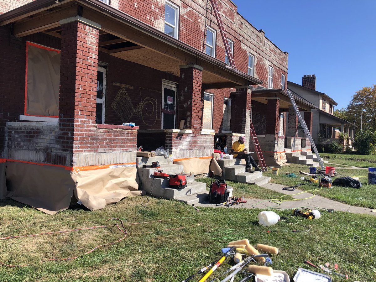 We’re with anti-violence advocates as they rehab this apartment building at E Livingston &amp; Berkeley declared a hazard &amp; nuisance by the city. Tonight at 6 on <a href="/wsyx6/">WSYX ABC 6</a> How the efforts are providing jobs for those looking for work and giving a neighborhood hit by crime  a face lift.