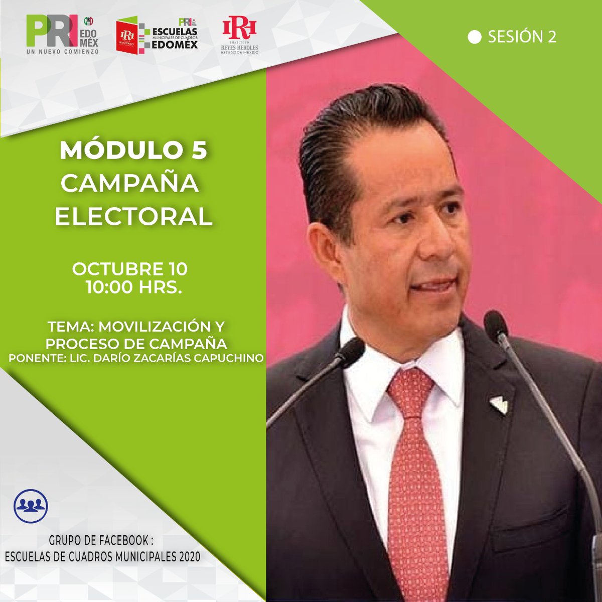 IRH_Edomex's tweet photo. 👉 Alumnos de las Escuelas Municipales de Cuadros, el próximo sábado nos acompaña nuestro Secretario General @DarioZacariasC con el tema: "Movilización y Proceso de Campaña". 

🔴 Los esperamos a las 10:00 hrs, por el Grupo de Facebook. 🙋🏻‍♂️ https://t.co/tt1FgNyyJH