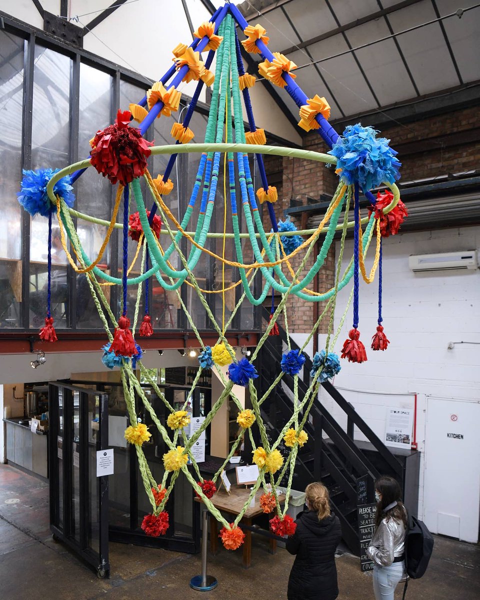 Installation by artist Helena Doyle <a href="/DoyleHelena/">Helena Doyle</a> &amp; the young people at @HackneyQuest was co-created &amp; is made entirely from waste materials. Now at <a href="/stour_studios/">Stour Studios</a> until Friday 16 Oct, come along &amp; visit! ✨🎉