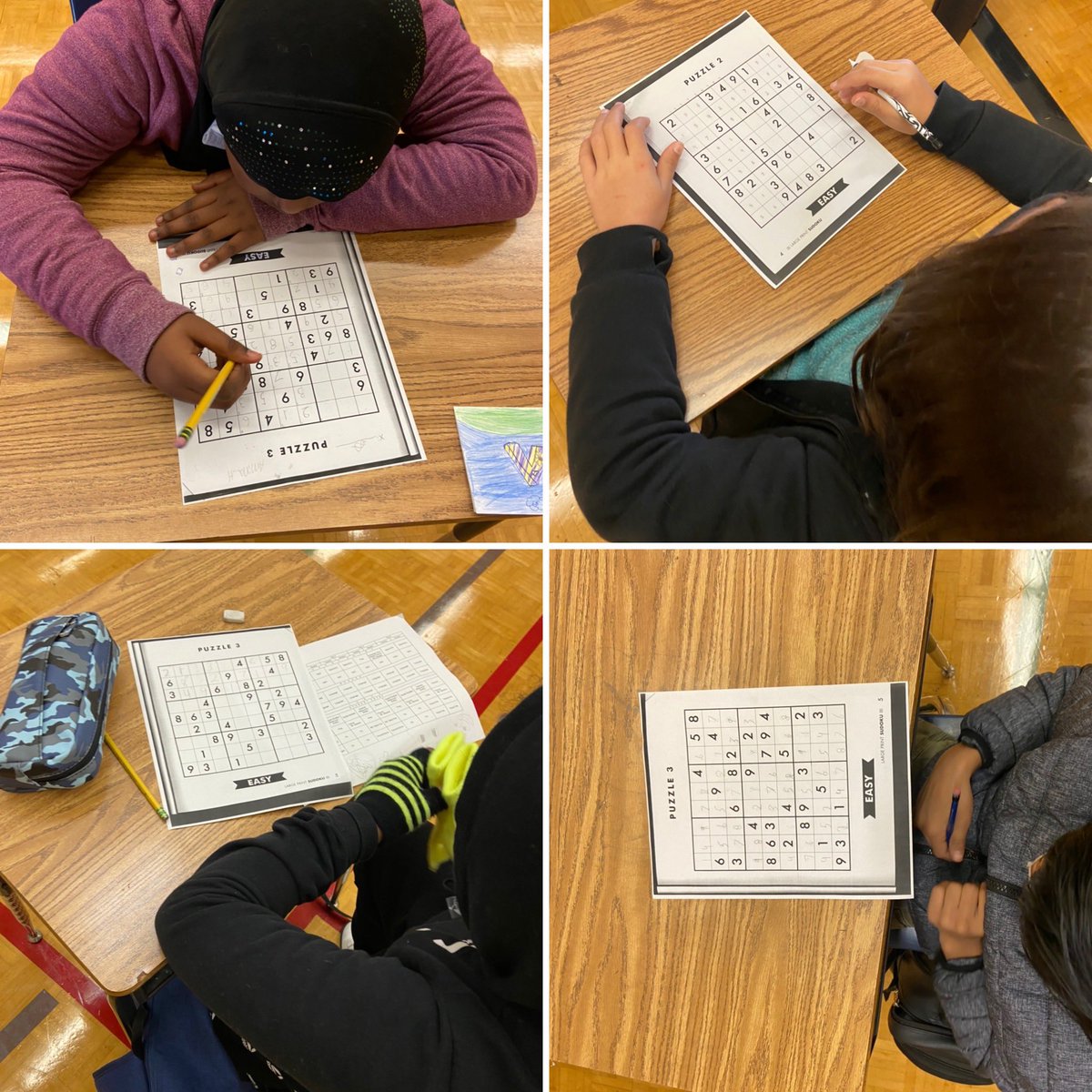 TDSB_Greenholme's tweet photo. The struggle is Real! But the struggle also helps us with making progress in Math! 

Ss were introduced to Sudoku puzzles to practice resilience when work gets frustrating.

We also learned that doing puzzles forms neural connections in the brain! 

#Math #ProductiveStruggle 💚💚 https://t.co/LPzcDc2ybf