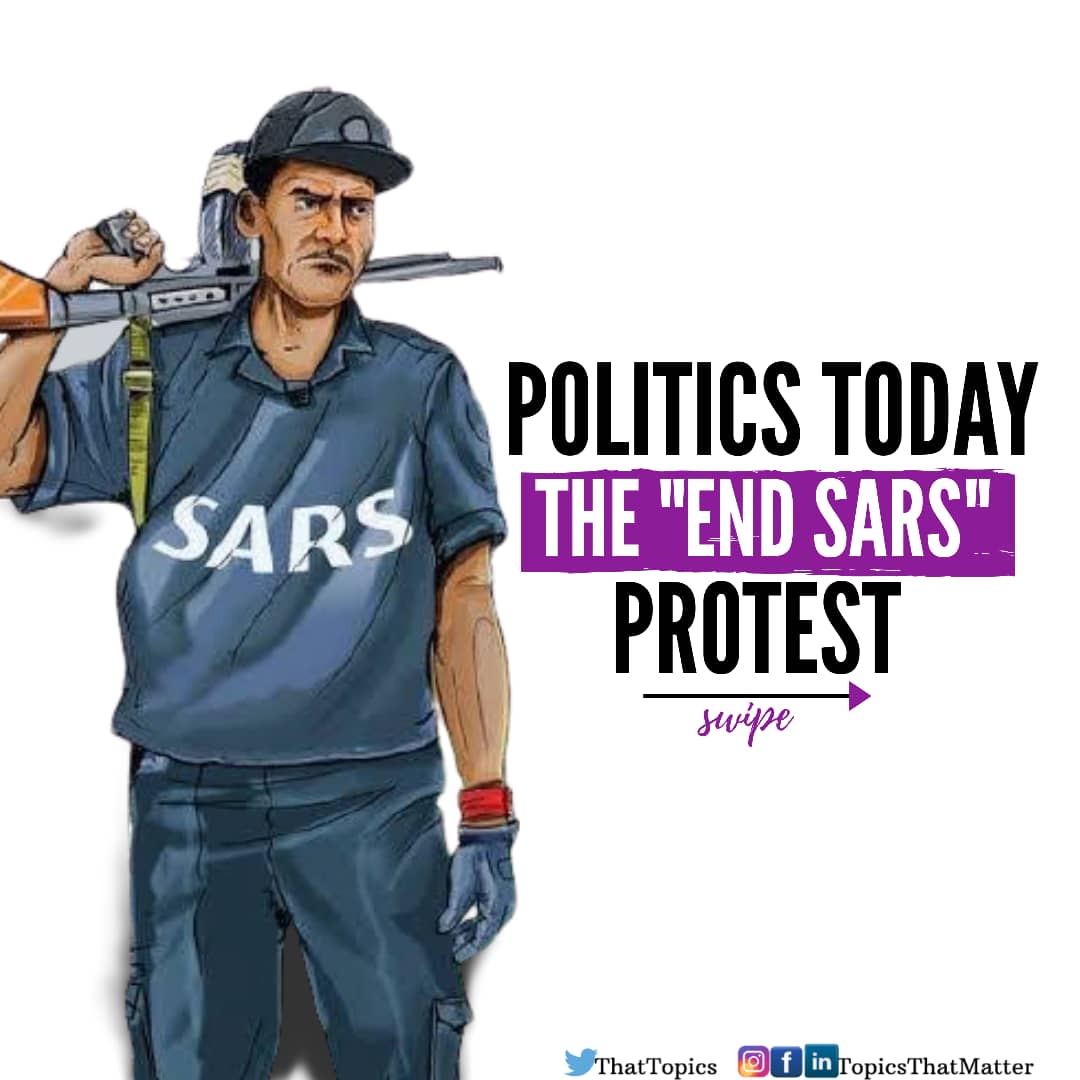 ThatTopics's tweet photo. Politics Today: 
We give an insight into the origination of sars (in 1992) and the current situation of things 
A Thread 
RT for awareness #EndSarsNow #EndSARSProtest #NaijaLikeNeverBefore #topicsthatmatter https://t.co/6pBUjD18Y3