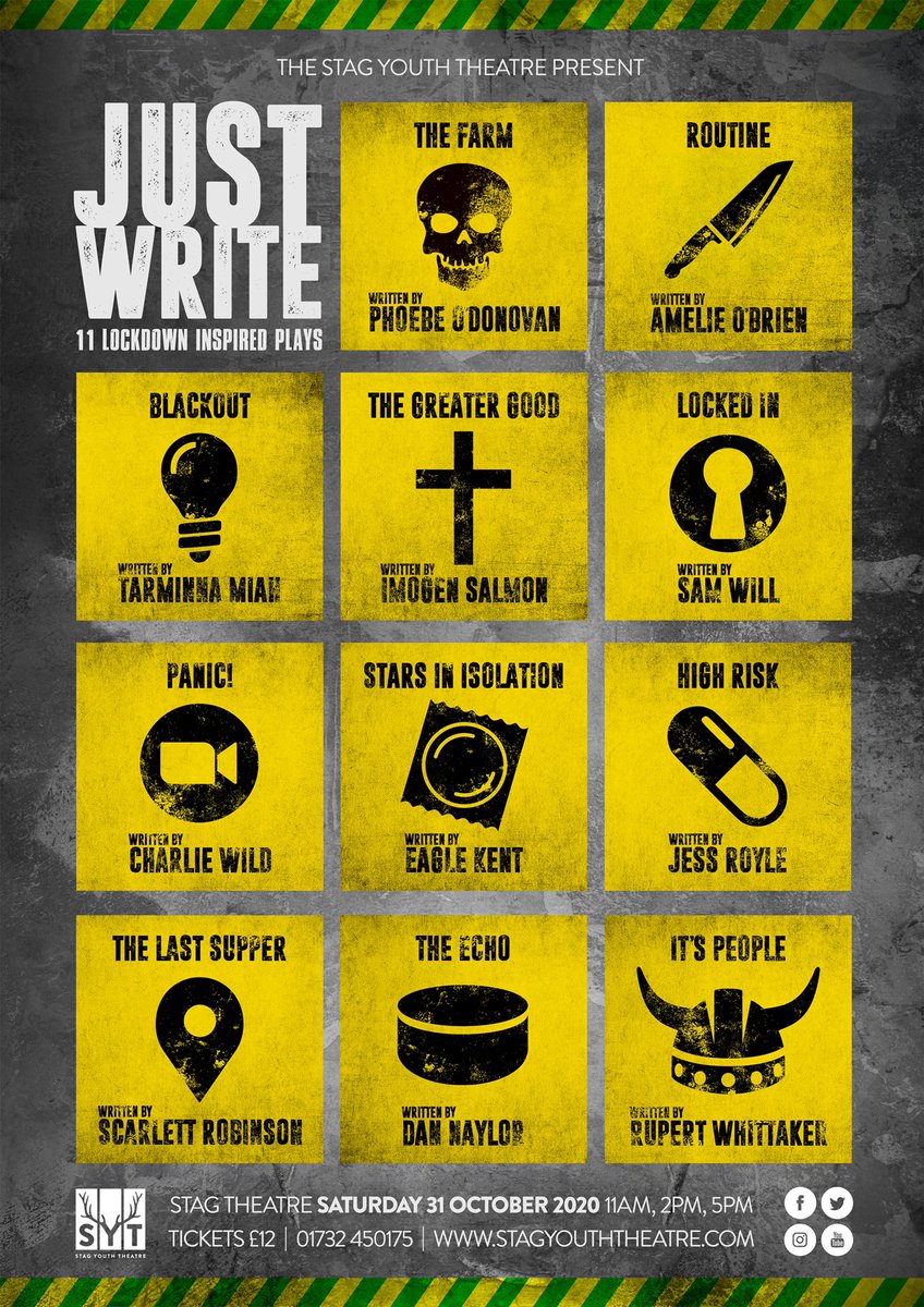 🎃 HALLOWEEN 2020 🎃 11 lockdown inspired plays, written by the Stag Youth Theatre! More info: bit.ly/34FTsht