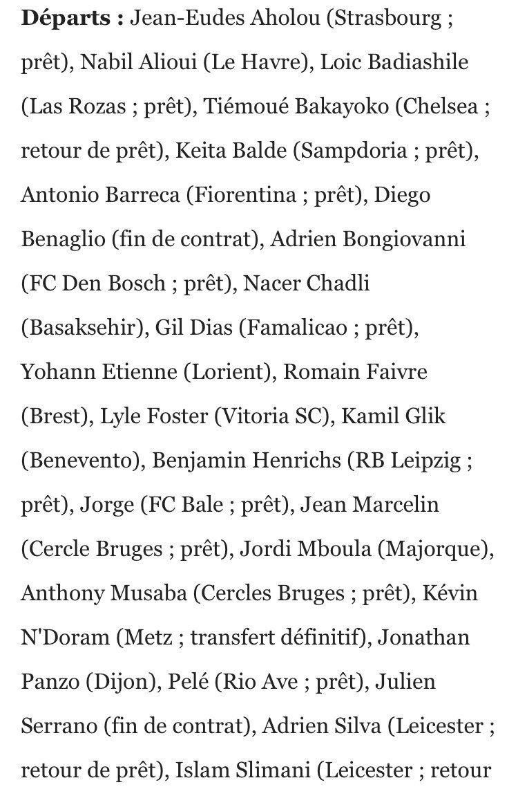 Perhaps the most impressive facet of Monaco’s window? Their outgoings [ @francefootball].Monaco have offloaded a ton of dead wood this summer, and even so, there are still quite a few fringe players such as Samuel Grandsir, Jemerson and Youssef Aït Bennasser still at the club.