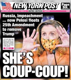 SteveGuest's tweet photo. The New York Post delivers yet again.

"SHE'S COUP-COUP!"

https://t.co/YsAaeB6Jl0 https://t.co/LvlkSurAJB